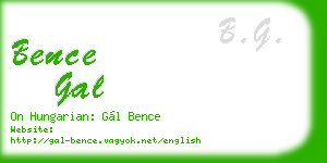 bence gal business card